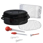 Granite Ware 19 Oval C- Inch Roaster Set (10 Pcs), Speckled Black. Fixed Price $136.15.