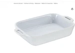 Nwt Staub Ceramic Rectangle Baking Gratin Dish 7.5" X 6" White 1.25 Qt. Fixed Price $32.99.