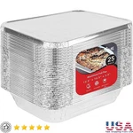 Aluminum Foil Pans Durable Oven Safe Catering Bbq Grilling Bake Roast Disposable. Fixed Price $29.39.