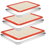 Best Baking Sheet With Silicone Mat Set,cekee Stainless Steel Pan Tray, Cookie. Fixed Price $36.04.