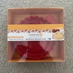 Kitchen Celebrate Mini Pie Mold Red Bakeware New Box. Fixed Price $6.00.