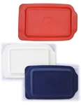 Pyrex Bakeware 9 13 Plastic Cover *choose: Red Or White 233-PC Tab Handles. Fixed Price $15.29.