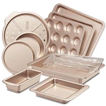 Hongbake Bakeware Sets, Baking Pans Set, 10 Pieces Champagne Gold. Fixed Price $74.70.