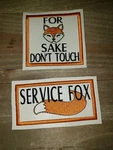 Set For Fox Sake Don't Touch & Service Cream Patch, Patches Vests. Fixed Price $14.99.