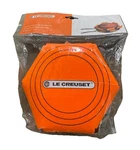 New Le Creuset Frying Pan Pot Storage Protectors Of 3 Orange Felt 15.75. Fixed Price $31.99.