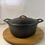 Vintage Lodge P12D Cast Iron Dutch Oven Kitchen Chef Cook Heavy Duty. Fixed Price $54.99.
