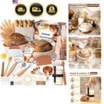 Sourdough Starter Kit With Round & Oval Banneton Proofing Basket, Bread.... Fixed Price $81.23.