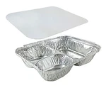 Handi-foil 3-COMPARTMENT Aluminum Take-out Meal Pan W/board Lid Combo 50 Pack. Fixed Price $40.99.