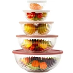 Glass Mixing Bowls With Lids Sets, 5 Packs For Kitchen .... Fixed Price $39.24.