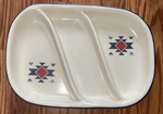 Pueblo Treasure Craft Usa Southwest Theme Divided Dish 12.75 X 9". Fixed Price $36.00.