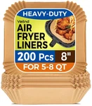 Air Fryer Paper Liners 200PCS Disposable 8" Square Baking. Fixed Price $22.05.