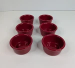 Chantal Stoneware Red Ramekins Custard 93-RM07 1/2 Set Of 6 S2. Fixed Price $22.00.