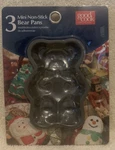 3 Pc Bradshaw Good Cook Mini Non-stick Teddy Bear Cake Pans New. Fixed Price $6.79.