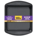 Wilton Gold Non-stick 8 X Inch Square Brownie Cake Pan, One Size. Fixed Price $21.99.