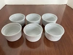 Bia International "cordon Bleu" SET/6 Ramekins/custard Cups White/ribbed 3 1/2. Fixed Price $19.00.