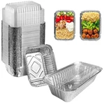 Aluminum Pans With Clear Plastic Lids (50 Pack) 1 Lb Foil. Fixed Price $15.71.