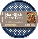 Bakken Round Perforated Pizza Baking Pan Carbon Steel With Non-stick Marble Co. Fixed Price $31.01.