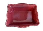 Nwot Bico Red Beaded Scalloped Edge 10 X 8 Baking Dish Casserole Bakeware. Fixed Price $18.00.
