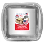 Jiffy-foil (5-PACK) Made Usa Aluminum Square Cake Pan & Lid X 1-7/8". Fixed Price $10.04.
