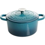 Iron Cast Dutch Oven 3 Quart Gradient Teal Crock Pot Artisan Enameled. Fixed Price $74.99.
