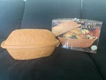 Natural Terra Cotta Quart Brick Oven By Creative Cookery Himark # 15-1013. Fixed Price $25.00.