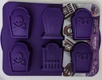 Trudeau Structure Nonstick Silicone Purple Halloween Tombstones Cupcake Pan Mold. Fixed Price $20.99.