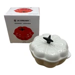 Creuset Vegetable Cocotte Mini Pumpkin 300ML 10OZ Casserole White Stoneware. Fixed Price $39.99.