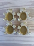 Vintage Wilton Silicone Teddy Bear Cupcake Molds Cups Liners Beige Set Of 4. Fixed Price $10.39.