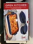 Open Kitchen 3-PIECE Ceramic Bakeware Set Oven Safe 500 Rectangular Oval Round. Fixed Price $29.99.
