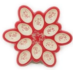 Temp-tations 12 Count Egg Tray T49561 Floral Lace Red. Fixed Price $19.95.