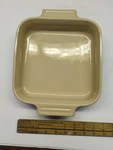 Le Creuset, Heritage Stoneware, Square Baking Dish, Cerise Color 9"X9", 1- 1/2Q. Fixed Price $39.85.