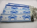 Blue Crab Ribbon Strong Webbing Fob, Keychain, Wristlet (sea Food) Animal. Fixed Price $6.00.