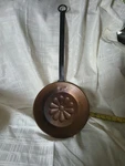 Vintage Copper Chestnut Roasting Hearth Pan 25.25 Long. Fixed Price $45.69.