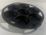 Lodge Cast Iron Mini Pan, Pre-seasoned And Made Usa, Makes 6 Small Cakes. Fixed Price $34.99.