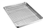 Baking Sheet With Rack Set, Stainless Steel Pan Tray Cookie. Fixed Price $28.12.