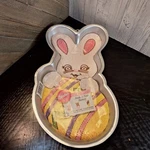 Wilton Easter Bunny Rabbit With Egg Aluminum Cake Pan Baking Mold 2105-4395. Fixed Price $13.99.