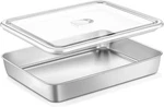 Teamfar Stainless Steel Lasagna Pan With Lid, Rectangular Baking Cake. Fixed Price $27.99.