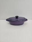 Crock Pot Wexford Mini Purple Stoneware Casserole Dish With Lid 6.7OZ.. Fixed Price $12.00.
