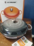 Le Creuset Signature Cast Iron 5 Quart Braiser, Flint Oyster Grey - New. Fixed Price $389.95.