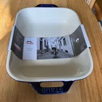 Staub Ceramic Gratin Rectangular Baking Dish 1.25 Qt Dark Blue 7.25" X 6" New. Fixed Price $27.77.