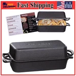 Classic 11X5 Cast Iron Bread Pan With Lid - Durable Sourdough Baking Essential. Fixed Price $61.26.