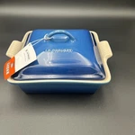 Authentic Le Creuset Square Shallow Bake Dish With Lid In Lapis. Fixed Price $115.00.