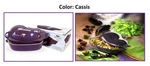 Creuset Cassis Eggplant Vegetable Collection Mini Casserole Cocotte W/lid. Fixed Price $124.99.