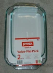 Pyrex Piece Oblong Bakeware Value Pack, 3 QUART/2 Quart, Clear. Fixed Price $29.00.