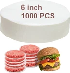 1000PCS 6 Inch Hamburger Patty Paper Rounds White Parchment Non-stick Food. Fixed Price $28.63.