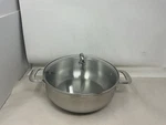 Chantal Induction 21 Steel 5 Quart Chef's Pan With Tempered Glass Lid. Fixed Price $164.95.