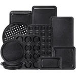 Terlulu 10-PIECE Baking Pans Set, Bakeware Sets Nonstick, Black. Fixed Price $75.66.