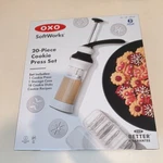 Oxo Softworks 20-PIECE Cookie Press Set White Black Dishwasher Safe Multiple. Fixed Price $14.00.