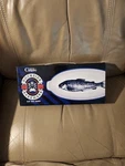 Dockside Bakeware Cuisine Company 9.25" Oval Baker Blue Cobalt Fish. Fixed Price $13.50.