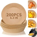 200PCS Air Fryer Disposable Paper Liners, 6.3IN Round Parchment. Fixed Price $13.95.